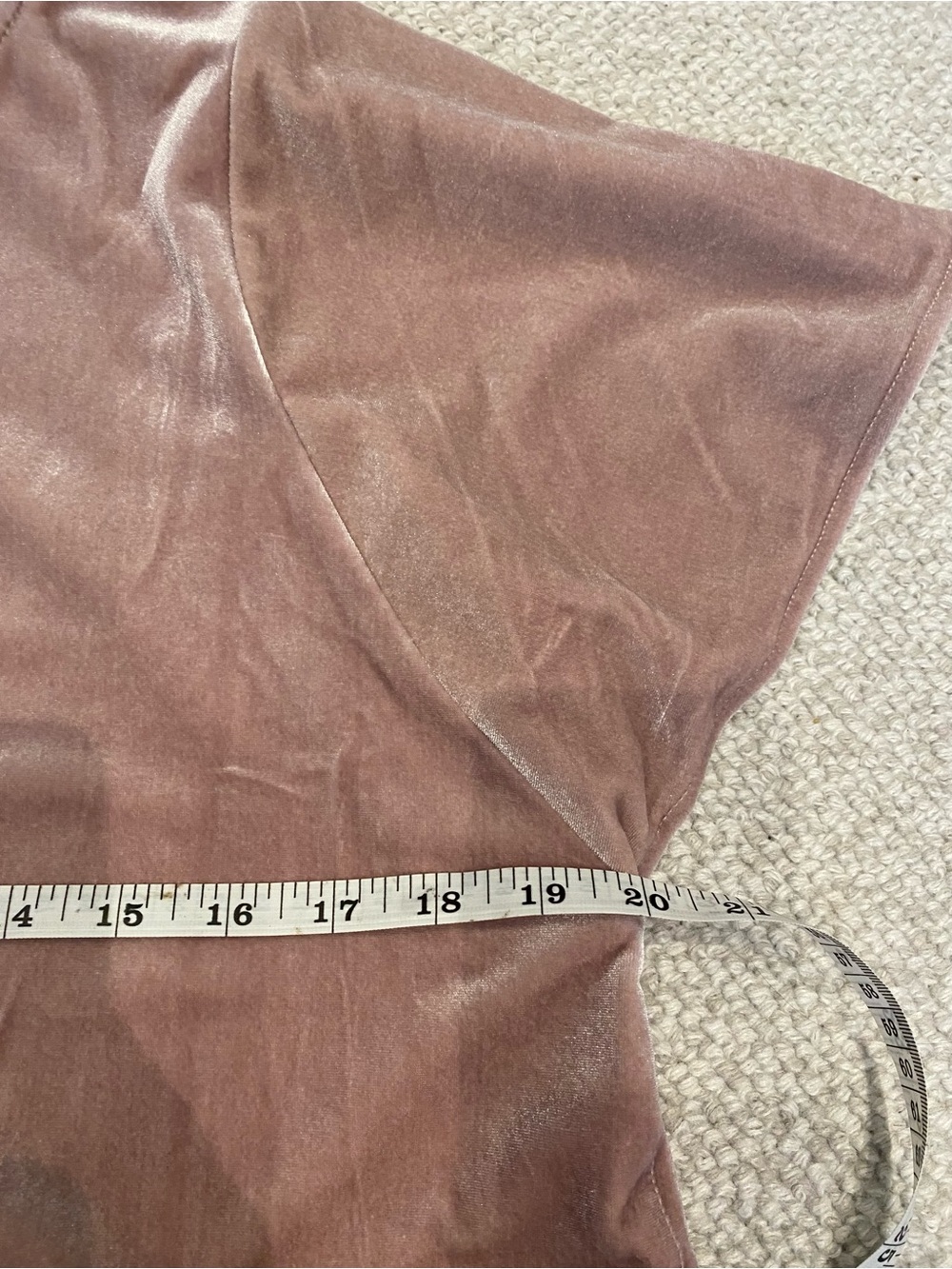Madewell Blush Pink Velvet Flutter Sleeve Top Small Coquette Balletcore Romantic - Picture 6 of 8